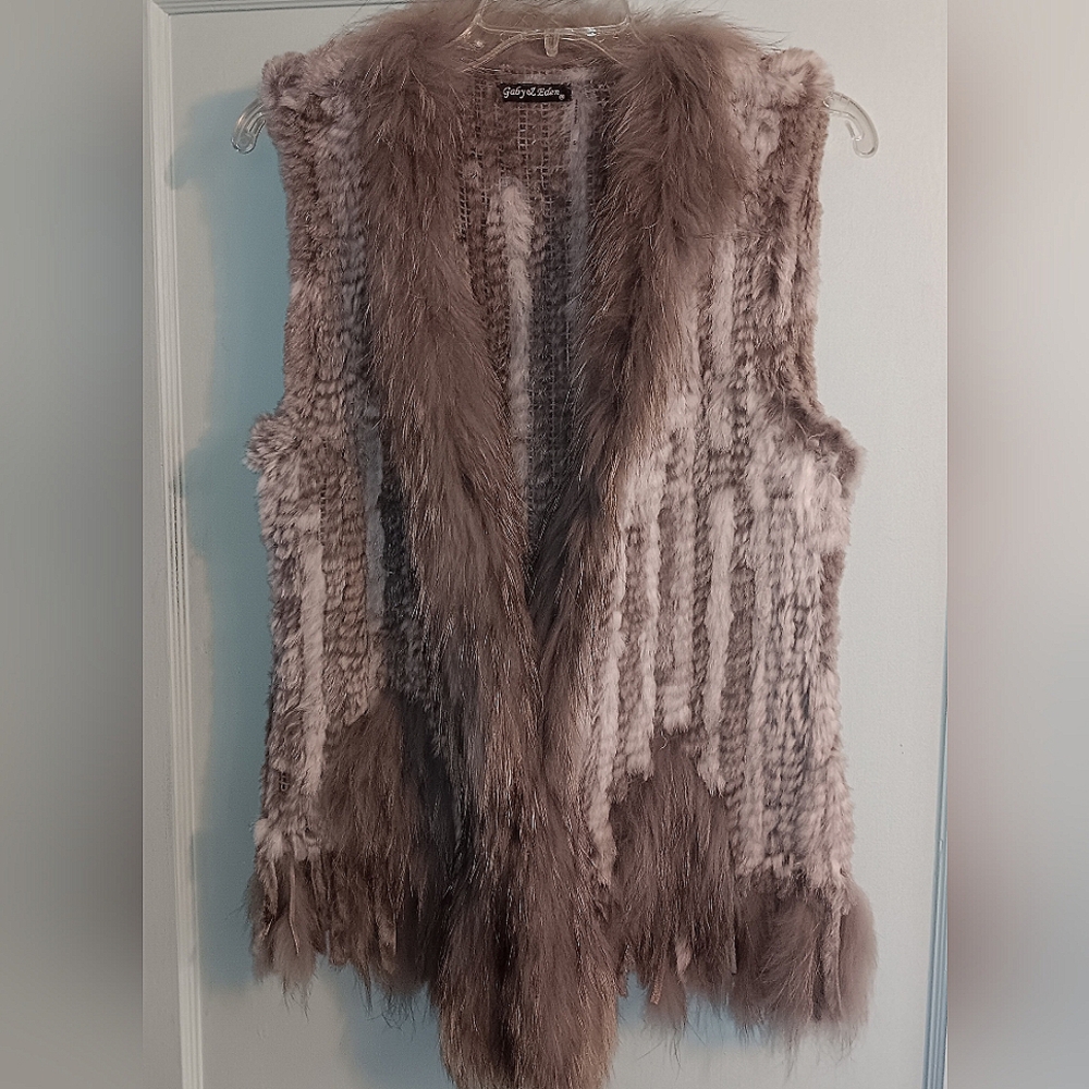 Gaby & Eden Rabbit/Raccoon Fur Vest Small